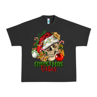 Pigment Black Christmas Vibes Human Skull Urban Heavy Tee - FaDigitalArtStudio