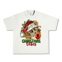 Pistachio Christmas Vibes Human Skull Urban Heavy Tee - FaDigitalArtStudio