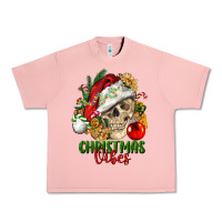Salmon Christmas Vibes Human Skull Urban Heavy Tee - FaDigitalArtStudio
