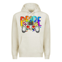 Oatmeal Heather pride gaymer Premium Hoodie - Artiststas