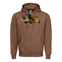 Chestnut Wheel Tractor Scraper Zipper Hoodie - LillyAllenDesigns