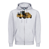 Heather Grey Wheel Tractor Scraper Zipper Hoodie - LillyAllenDesigns