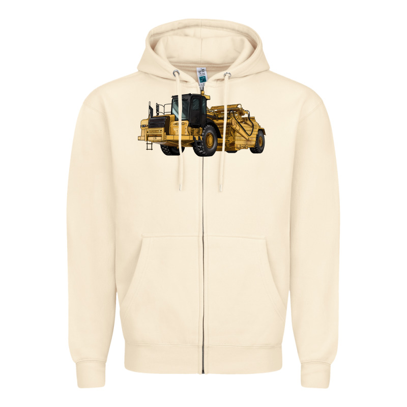 Wheel Tractor Scraper Zipper Hoodie by LillyAllenDesigns | Teevron