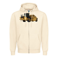 Sandshell Wheel Tractor Scraper Zipper Hoodie - LillyAllenDesigns