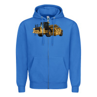 True Royal Wheel Tractor Scraper Zipper Hoodie - LillyAllenDesigns