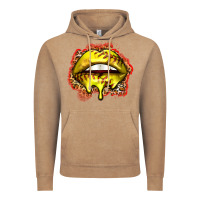Vintage Coffee softball lips Vintage Hoodie - Zillion Design Studio