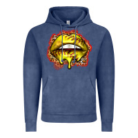 Vintage Denim softball lips Vintage Hoodie - Zillion Design Studio
