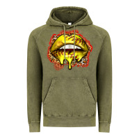 Vintage Olive softball lips Vintage Hoodie - Zillion Design Studio