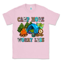 Bubblegum Pink camp more worry less Classic Tee - AdoDesignShop