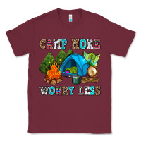 Burgundy camp more worry less Classic Tee - AdoDesignShop