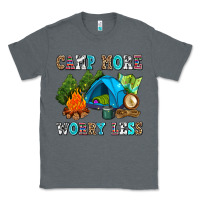 Charcoal Heather camp more worry less Classic Tee - AdoDesignShop