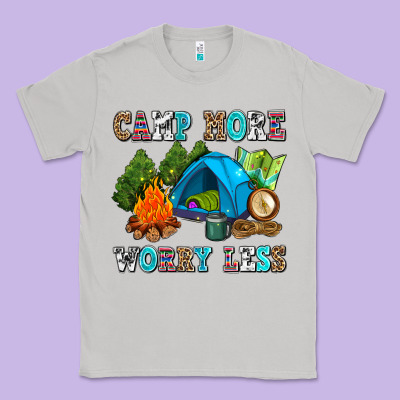 Camp More Worry Less Classic Tee Designed By Adodesignshop