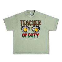 Oil Green teacher of duty Urban Heavy Tee - CowhideDigitalArt