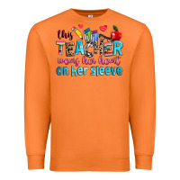 Carrot this teacher wears her her on her sleeve Premium Sweatshirt - NancyCooperArtShop