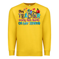 Lemon this teacher wears her her on her sleeve Premium Sweatshirt - NancyCooperArtShop
