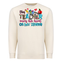 Sandshell this teacher wears her her on her sleeve Premium Sweatshirt - NancyCooperArtShop