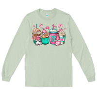 Matcha valentines day gnomes coffee cups Long Sleeve Tee - Jasminsmagicworld
