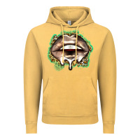 Vintage Mustard soccer lips Vintage Hoodie - Zillion Design Studio
