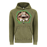 Vintage Olive soccer lips Vintage Hoodie - Zillion Design Studio