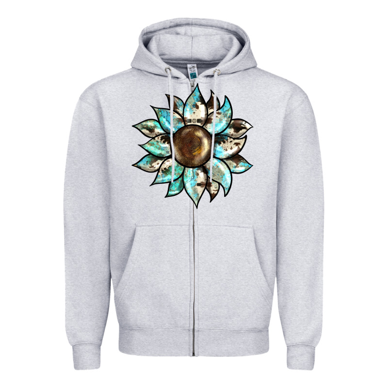 Sunflower Zipper Hoodie by BarkalooDesign | Teevron