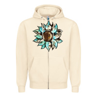 Sandshell sunflower Zipper Hoodie - BarkalooDesign