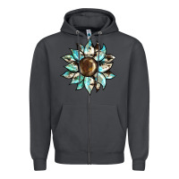 Smoke sunflower Zipper Hoodie - BarkalooDesign
