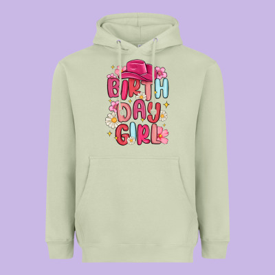 Birthday Girl Heavyweight Hoodie Designed By Maliassmallbusiness
