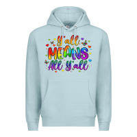 Blue Mist y all means all y all Premium Hoodie - Artiststas