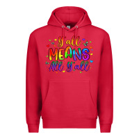 Cardinal y all means all y all Premium Hoodie - Artiststas