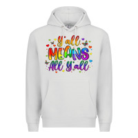 Dove Grey y all means all y all Premium Hoodie - Artiststas