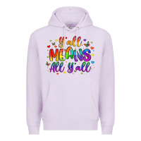 Lilac y all means all y all Premium Hoodie - Artiststas