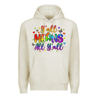 Oatmeal Heather y all means all y all Premium Hoodie - Artiststas