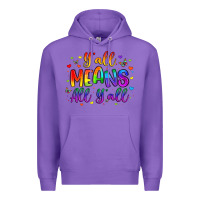Purple y all means all y all Premium Hoodie - Artiststas