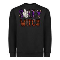 Black Salty Witch Heavyweight Sweatshirt - CowhideDigitalArt