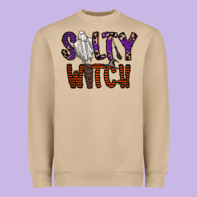Salty Witch Heavyweight Sweatshirt Designed By Cowhidedigitalart