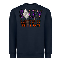 Navy Salty Witch Heavyweight Sweatshirt - CowhideDigitalArt