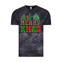 Cloud Black merry xmas Vintage Tee - FaDigitalArtStudio