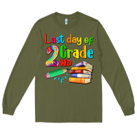 Army Green last day of second grade Long Sleeve Tee - Artiststas