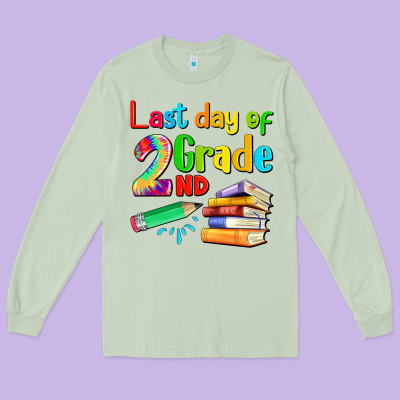Last Day Of Second Grade Long Sleeve Tee Designed By Artiststas
