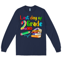 Navy last day of second grade Long Sleeve Tee - Artiststas