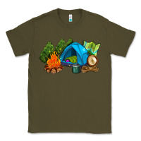 Army Green camp in the woods Classic Tee - AdoDesignShop