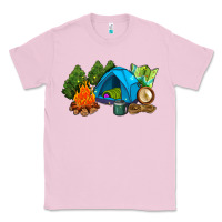 Bubblegum Pink camp in the woods Classic Tee - AdoDesignShop