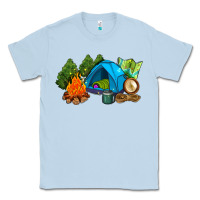 Dusty Blue camp in the woods Classic Tee - AdoDesignShop