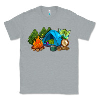 Heather Grey camp in the woods Classic Tee - AdoDesignShop