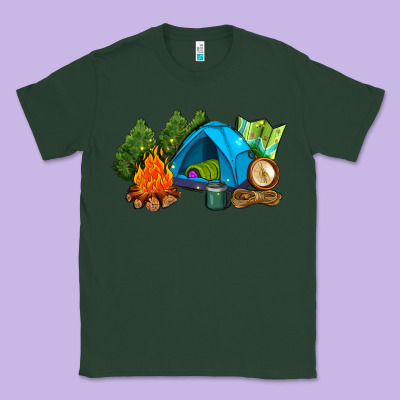 Camp In The Woods Classic Tee Designed By Adodesignshop