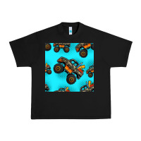 Black monster truck pre teen seamless pattern Urban Heavy Tee - HRA Design Shop