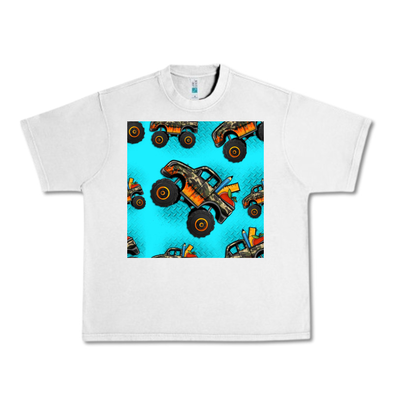 Monster Truck Pre Teen Seamless Pattern Urban Heavy Tee by HRA Design Shop | Teevron