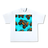White monster truck pre teen seamless pattern Urban Heavy Tee - HRA Design Shop