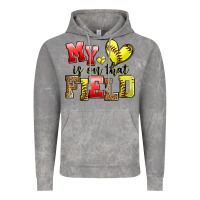 My Heart Is On That Field Softball Vintage Hoodie | Teevron