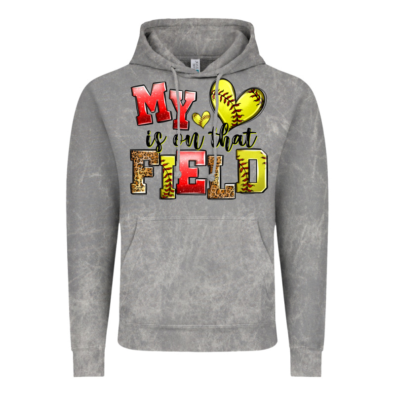 My Heart Is On That Field Softball Vintage Hoodie by Zillion Design Studio | Teevron